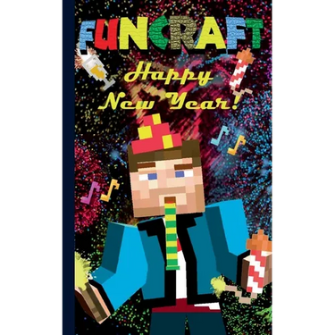 Funcraft - Happy New Year to all Minecraft Fans! (unofficial Notebook): Notebook and gift card in one piece, greeting card, notepad, tablet, scratch p