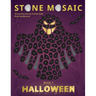 STONE MOSAIC. Halloween. Book 7. Black background.: Stress-free color by number book.