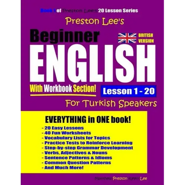Preston Lee's Beginner English With Workbook Section Lesson 1 - 20 For Turkish Speakers (British Version)