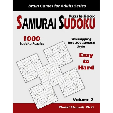 Samurai Sudoku Puzzle Book: 1000 Easy to Hard Sudoku Puzzles Overlapping into 200 Samurai Style