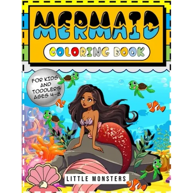 Mermaid Coloring Books: : Adorable And Various Unique Design of Coloring Book For Girls. Kids Ages 4-8 108 Pages 50 Designs
