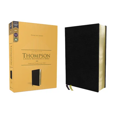 Kjv, Thompson Chain-Reference Bible, European Bonded Leather, Black, Red Letter, Comfort Print