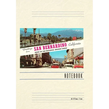 Vintage Lined Notebook Greetings from San Bernardino