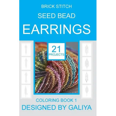 Brick Stitch Seed Bead Earrings: 21 patterns. Coloring book