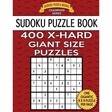 Sudoku Puzzle Book 400 EXTRA HARD Giant Size Puzzles: One Gigantic Large Print Puzzle Per Letter Size Page