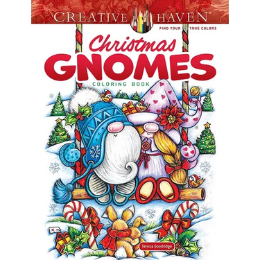 Creative Haven Christmas Gnomes Coloring Book