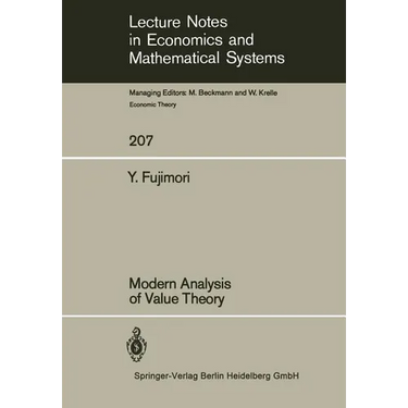 Modern Analysis of Value Theory