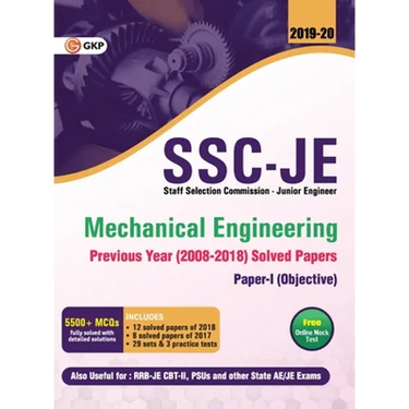 SSC JE Mechanical Engineering for Junior Engineers Previous Year Solved Papers (2008-18), 2018-19 for Paper I