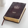 KJV Giant Print Lux-Leather Pattern Dark Brown