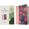NLT Life Application Study Bible, Third Edition (Leatherlike, Pink Evening Bloom, Red Letter)