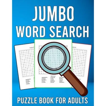 Jumbo Word Search Puzzle Book for Adults: 200 Easy to See Large Print Word Search Games with Solutions