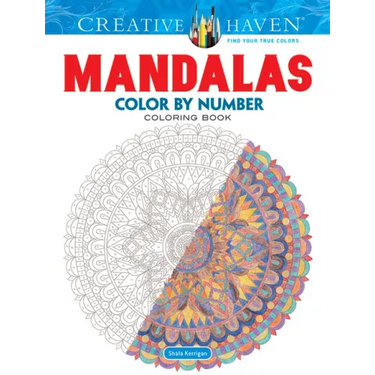 Creative Haven Mandalas Color by Number Coloring Book
