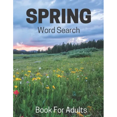 Spring Word Search Book For Adults: Large Print Puzzle Book Gift With Solutions
