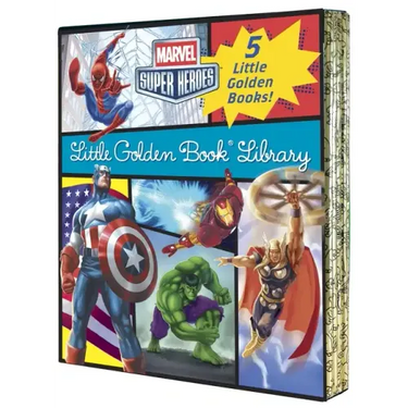 Marvel Super Heroes Little Golden Book Library: 5-Book Boxed Set: Spider-Man, Hulk, Iron Man, Captain America, the Avengers