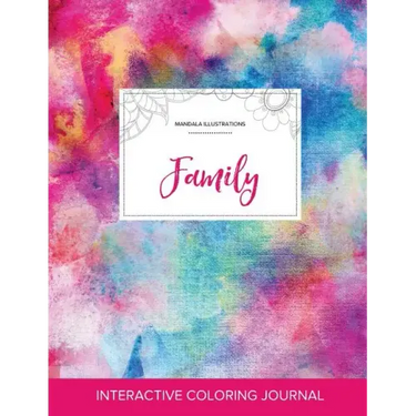 Adult Coloring Journal: Family (Mandala Illustrations, Rainbow Canvas)