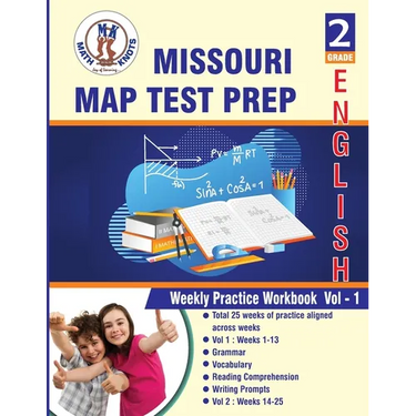 Missouri Assessment Program (MAP), 2nd Grade ELA Test Prep: Weekly Practice Work Book, Volume 1