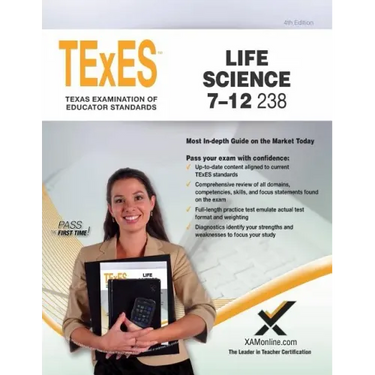 TExES Life Science 7-12 238 Teacher Certification Study Guide Test Prep