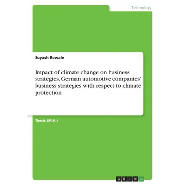 Impact of climate change on business strategies. German automotive companies' business strategies with respect to climate protection