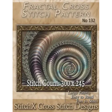 Fractal Cross Stitch Pattern - No. 132
