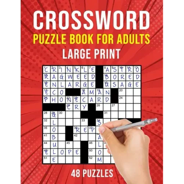 Crossword Puzzle Books for Adults Large Print: 48 Cross Word Puzzles for Adults or Seniors (US Version)