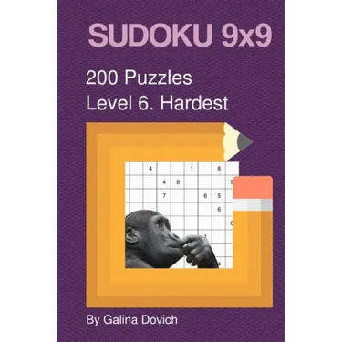 SUDOKU 9x9 200 Puzzles: Level 6. Hardest