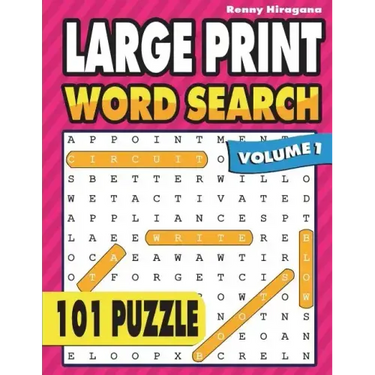 Large Print Word Search: 101 Puzzles ( Volume 1 )
