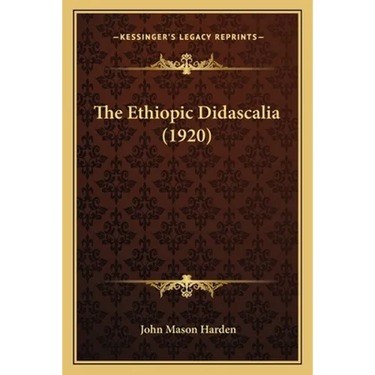 The Ethiopic Didascalia (1920)