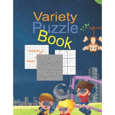 Variety puzzle book: kids the activities are organized in Variety puzzle book packs for kids, for ages 6-12, This little book is packed wit