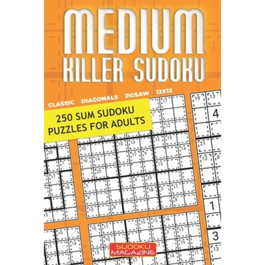 Medium Killer Sudoku: 250 Sum Sudoku Puzzles for Adults