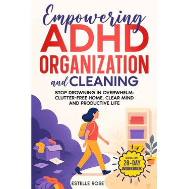 Empowering ADHD Organization and Cleaning: Stop Drowning in Overwhelm: The 28-Day Workbook for a Clutter-Free Home, Clear Mind, and Productive Life