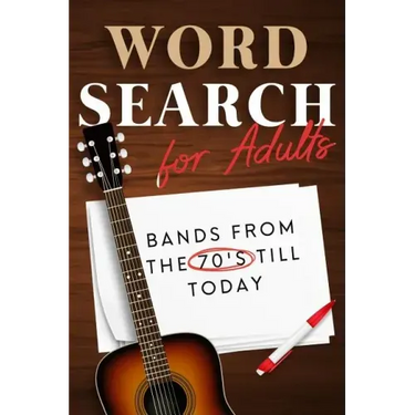 Word Search For Adults: Bands from the 70's till today