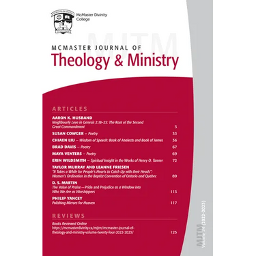 McMaster Journal of Theology and Ministry: Volume 24, 2022-2023