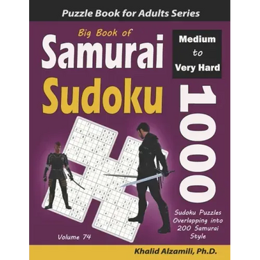 Big Book of Samurai Sudoku: 1000 Medium to Very Hard Sudoku Puzzles Overlapping into 200 Samurai Style