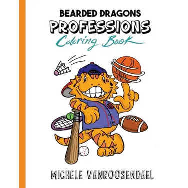 Bearded Dragons Professions Coloring Book