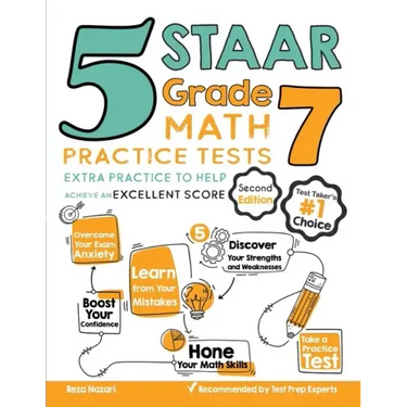 5 STAAR Grade 7 Math Practice Tests: Extra Practice to Help Achieve an Excellent Score