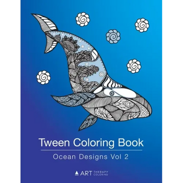 Tween Coloring Book: Ocean Designs Vol 2: Colouring Book for Teenagers, Young Adults, Boys, Girls, Ages 9-12, 13-16, Cute Arts & Craft Gift