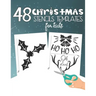 48 Christmas Stencils Templates For Kids: Stencil Book For Kids With 48 Cute Christmas Holiday Clip Arts Templates For Christmas Cutouts Handmade Deco
