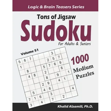 Tons of Jigsaw Sudoku for Adults & Seniors: 1000 Medium Puzzles