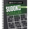 Brain Games - Large Print: Sudoku Puzzles (Dark Gray)