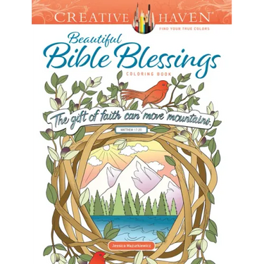 Creative Haven Beautiful Bible Blessings Coloring Book