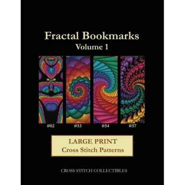 Fractal Bookmarks Vol. 1: Large Print Cross Stitch Patterns