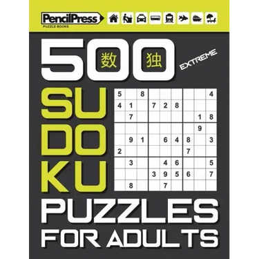 500 Extreme Sudoku Puzzles for Adults (with answers)