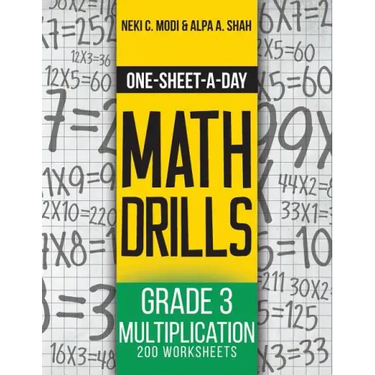 One-Sheet-A-Day Math Drills: Grade 3 Multiplication - 200 Worksheets (Book 7 of 24)