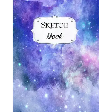 Sketch Book: Galaxy Sketchbook Scetchpad for Drawing or Doodling Notebook Pad for Creative Artists #3 Blue Purple