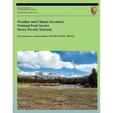 Weather and Climate Inventory National Park Service Sierra Nevada Network