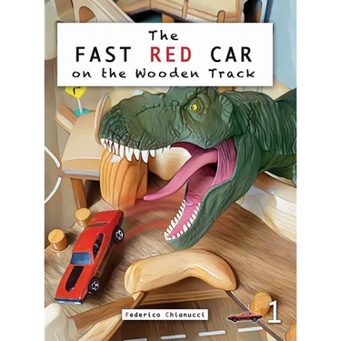The Fast Car On The Wooden Track: The Fast Red Car 1