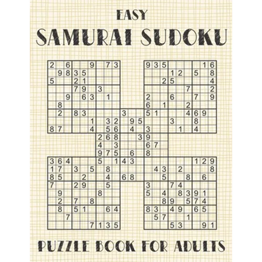 Samurai Sudoku Puzzle Book for Adults - Easy: 500 Simple Sudoku Puzzles Overlapping into 100 Samurai Style