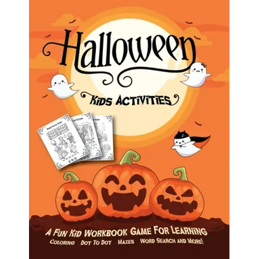 Halloween Kids Activities: Fantastic Activity Book For Boys And Girls: Word Search, Mazes, Coloring Pages, Connect the dots, how to draw tasks. F