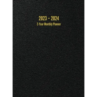 2023 - 2024 2-Year Monthly Planner: 24-Month Calendar (Black) - Large