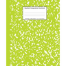 Marbled Composition Notebook: Green Marble Wide Ruled Paper Subject Book